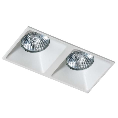Pio 2 podhledové svítidlo  2x GU10 50W bez zdroje 16cm hranaté IP20, bílé 1