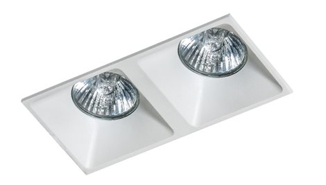 Pio 2 podhledové svítidlo  2x GU10 50W bez zdroje 16cm hranaté IP20, bílé 2