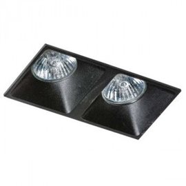 Pio 2 podhledové svítidlo  2x GU10 50W bez zdroje 16cm hranaté IP20, černé