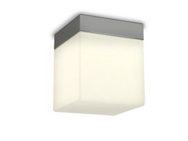 Mil koupelnové stropní svítidlo LED 6W 470lm 3000K 10cm hranaté IP44, chromové