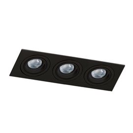 Caro 3 Square podhledové svítidlo 3x GU10 50W bez zdroje 25,6cm hranaté IP20, černé