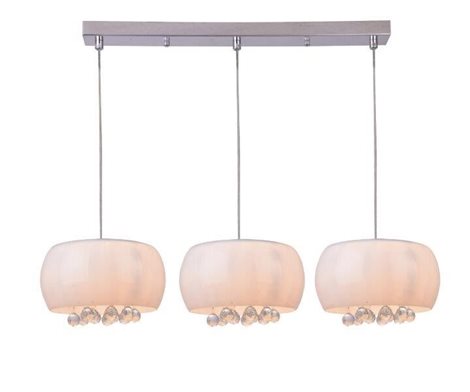Quince 3 line závěsné svítidlo 3x G9 40W bez zdroje 84cm IP20, chrom/opál 1