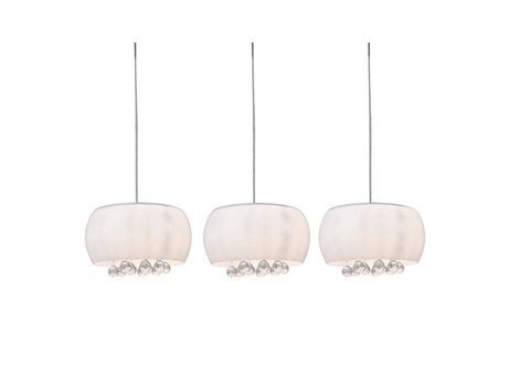 Quince 3 line závěsné svítidlo 3x G9 40W bez zdroje 84cm IP20, chrom/opál 2