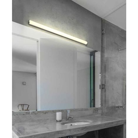 Petra 120 koupelnové nástěnné svítidlo LED 24W 1560lm 3000K 120cm IP44, chrom/bílá 3