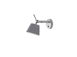 Zyta XS ALU nástěnná lampa s vypínačem 1x E27 60W bez zdroje IP20, hliník/šedá
