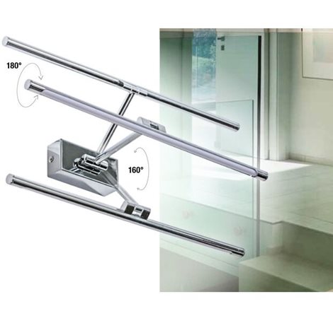Davinci nástěnné svítidlo 16W 1200lm 3000K 90cm IP20, černý chrom 2