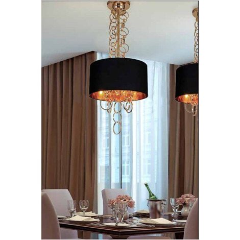 Kate závěsné svítidlo 4x E14 40W bez zdroje 45cm IP20, černá/zlatá 3