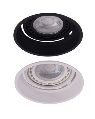 Torres podhledové svítidlo 1x ES111 50W bez zdroje 9cm kulaté IP20, černé 2