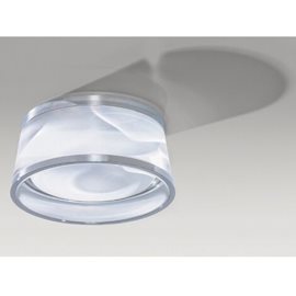 Una koupelnové stropní svítidlo LED 7W 590lm 4000K 8,8cm kulaté IP44, chrom/čirá