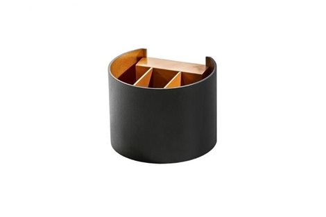 Leticia nástěnné svítidlo 1x G9 40W bez zdroje 13cm oválné IP20, černá/zlatá 1