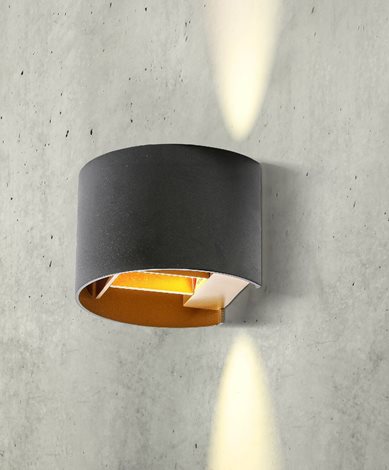 Leticia nástěnné svítidlo 1x G9 40W bez zdroje 13cm oválné IP20, černá/zlatá 2