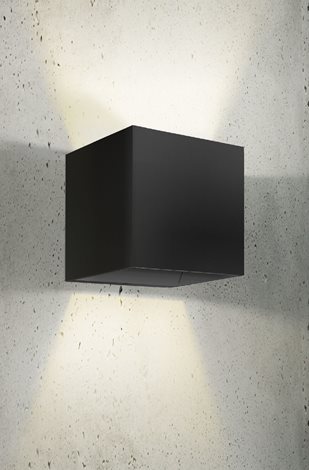 Mars nástěnné svítidlo 1x G9 40W bez zdroje 10cm hranaté IP20, černé 2