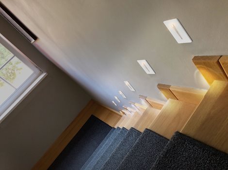 Raggio venkovní zápustné schodišťové svítidlo LED 3W 240lm 3000K 5cm hranaté IP54, černé 2