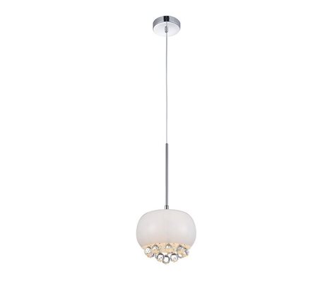 Quince 1 závěsné svítidlo 1x G9 40W bez zdroje 22cm IP20, chrom/opál/křišťál