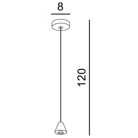 Tentor závěsné tělo svítidlo LED 7W 325lm 3000K 8cm IP20, chromové 2