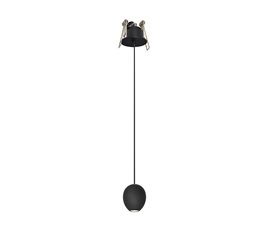 Ovum 1 zápustné závěsné bodové svítidlo LED 5W 220lm 3000K 5cm kulaté IP20, černé