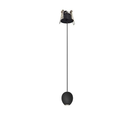 Ovum 1 zápustné závěsné bodové svítidlo LED 5W 220lm 3000K 5cm kulaté IP20, černé 1