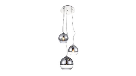 Iris 3 závěsné svítidlo 3x E27 40W bez zdroje 40cm kulaté IP20, čiré/chromové sklo 1