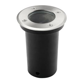 Hyde Oval venkovní zemní zápustné svítidlo 1x GU10 35W bez zdroje 11cm kulaté IP54, hliníkové