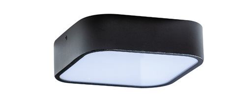 LUCIE koupelnové přisazené svítidlo 2x E27 20W bez zdroje 22cm hranaté IP44, černé 3