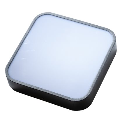 LUCIE koupelnové přisazené svítidlo 3x E27 20W bez zdroje 30cm hranaté IP44, černé 2