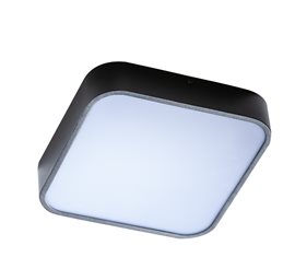 LUCIE koupelnové přisazené svítidlo 3x E27 20W bez zdroje 30cm hranaté IP44, černé
