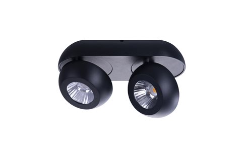 OJOS 2 přisazené bodové svítidlo LED 18W 1400lm 3000K IP20, černé 4