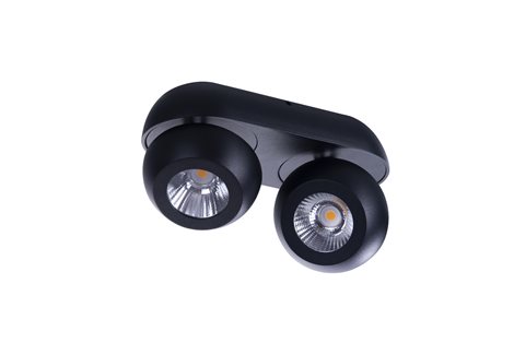 OJOS 2 přisazené bodové svítidlo LED 18W 1400lm 3000K IP20, černé 5