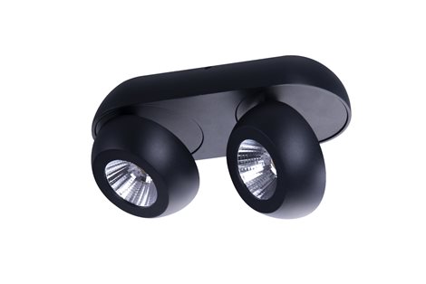 OJOS 2 přisazené bodové svítidlo LED 18W 1400lm 3000K IP20, černé 6