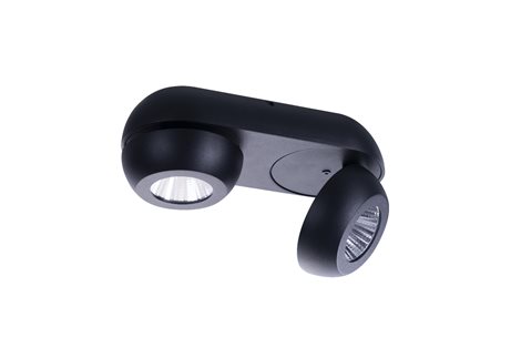 OJOS 2 přisazené bodové svítidlo LED 18W 1400lm 3000K IP20, černé 7