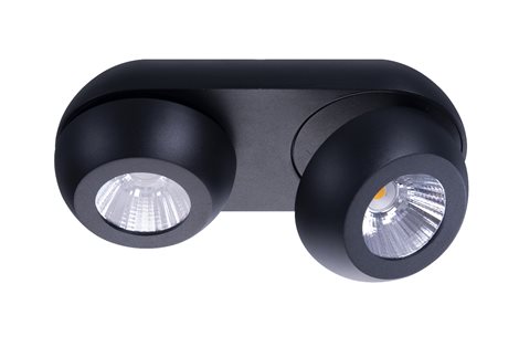 OJOS 2 přisazené bodové svítidlo LED 18W 1400lm 3000K IP20, černé 8