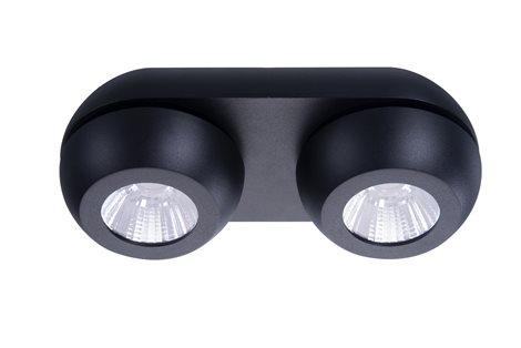 OJOS 2 přisazené bodové svítidlo LED 18W 1400lm 3000K IP20, černé 1
