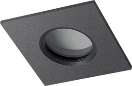 IKA  venkovní podhledové svítidlo 1x GU10 50W bez zdroje 8,4cm hranaté IP65, tmavě šedé