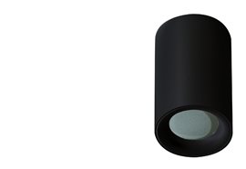 EIGER venkovní přisazené bodové svítidlo 1x GU10 50W bez zdroje 5,5cm kulaté IP54, černé