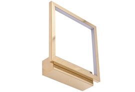 OPERA nástěnné svítidlo LED 18W 1020lm 3000K 25,5cm hranaté IP20, zlaté