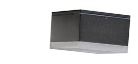 APULIA venkovní přisazené svítidlo LED 10W 800lm 3000K 10,8cm hranaté IP54, tmavě šedé