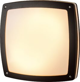 FANO venkovní přisazené svítidlo 2x E27 40W bez zdroje 30cm hranaté IP54, černé