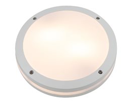 FANO venkovní přisazené svítidlo 2x E27 40W bez zdroje 30cm kulaté IP54, bílé