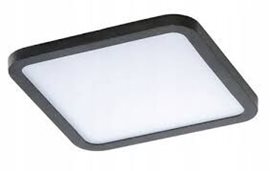 Slim vestavné koupelnové svítidlo LED 12W 1000lm 4000K 14,5cm hranaté IP44, černé