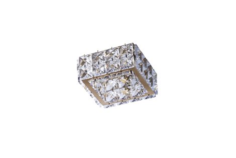 ESTER 2 podhledové svítidlo 1x GU10 50W bez zdroje 10,3cm hranaté IP20, zlaté/křišťál 2
