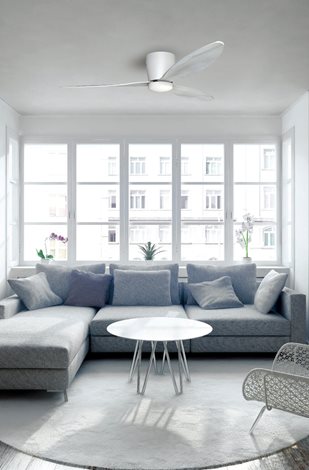 VENETI stropní svítidlo s ventilárem 18W 600lm 3000/4000/5500K CCT 106cm IP20, bílá/šedá + ovladač 2