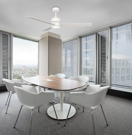 VINCA stropní svítidlo s ventilátorem LED 18W 600lm 3000/4000/5500K CCT 124cm IP20, bílé + ovladač 4