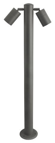 ROLF 2 venkovní sloupkové svítidlo 2x GU10 35W bez zdroje 90cm IP44, tmavě šedé 1
