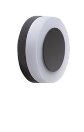 ENOK venkovní nástěnné svítidlo LED 9W 700lm 3000K 14,5cm kulaté IP65, tmavě šedé