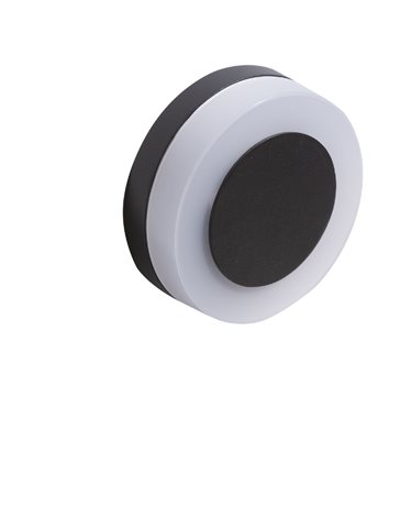 ENOK venkovní nástěnné svítidlo LED 9W 700lm 3000K 14,5cm kulaté IP65, tmavě šedé 10