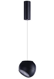 SKYE závěsné bodové svítidlo LED 12W 950lm 3000K 11cm kulaté IP20, černé