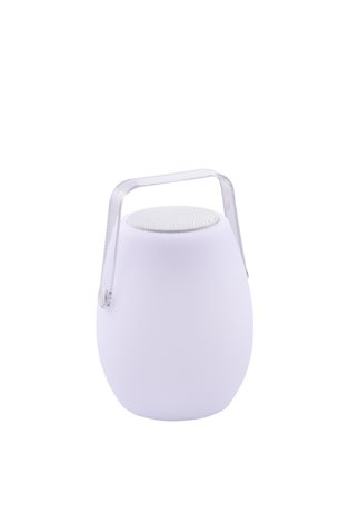 BOOMBOX venkovní přenosná lampa LED 10W + 1,8W 800lm 3000K RGB stmívatelná 32cm IP44, bílá 2