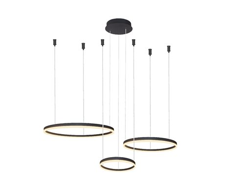 HALO závěsné svítidlo LED 120W 6240lm 3000-6000K IP20, černé + ovladač
