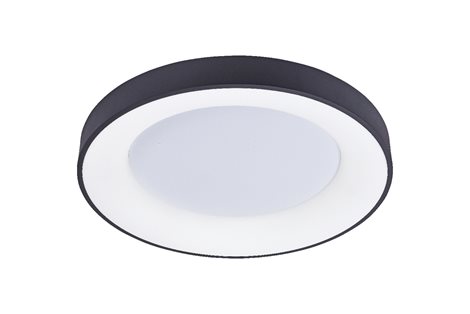 SANTANA Stropní svítidlo LED 80W 4800lm 3000-6500K stmívatelné 80cm IP20, černá + ovladač