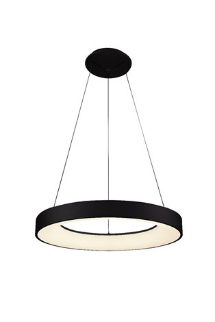 SANTANA Závěsné svítidlo LED 80W 4800lm 3000-6500K stmívatelné 80cm IP20, černá + ovladač